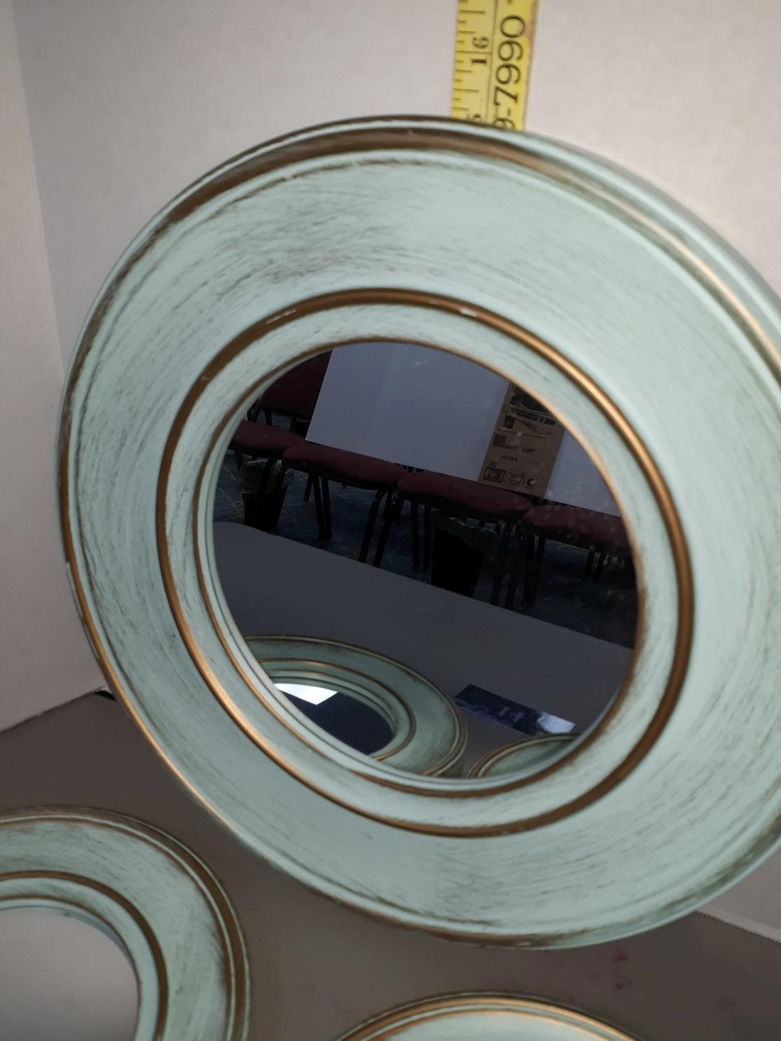 Decorative Mirrors, Plastic, Qty:3