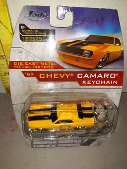 Jada 06 Camaro, 69 Chevy Camaro Keychain, Qty:2, unopened