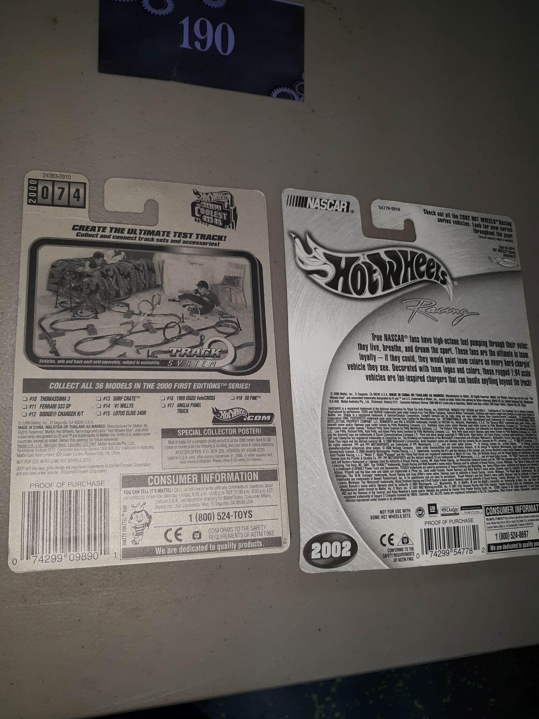 Hot Wheels, Qty:2 Unopened