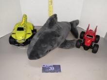 Toy Lot, Stuffed Shark, Dino and Dragon Car