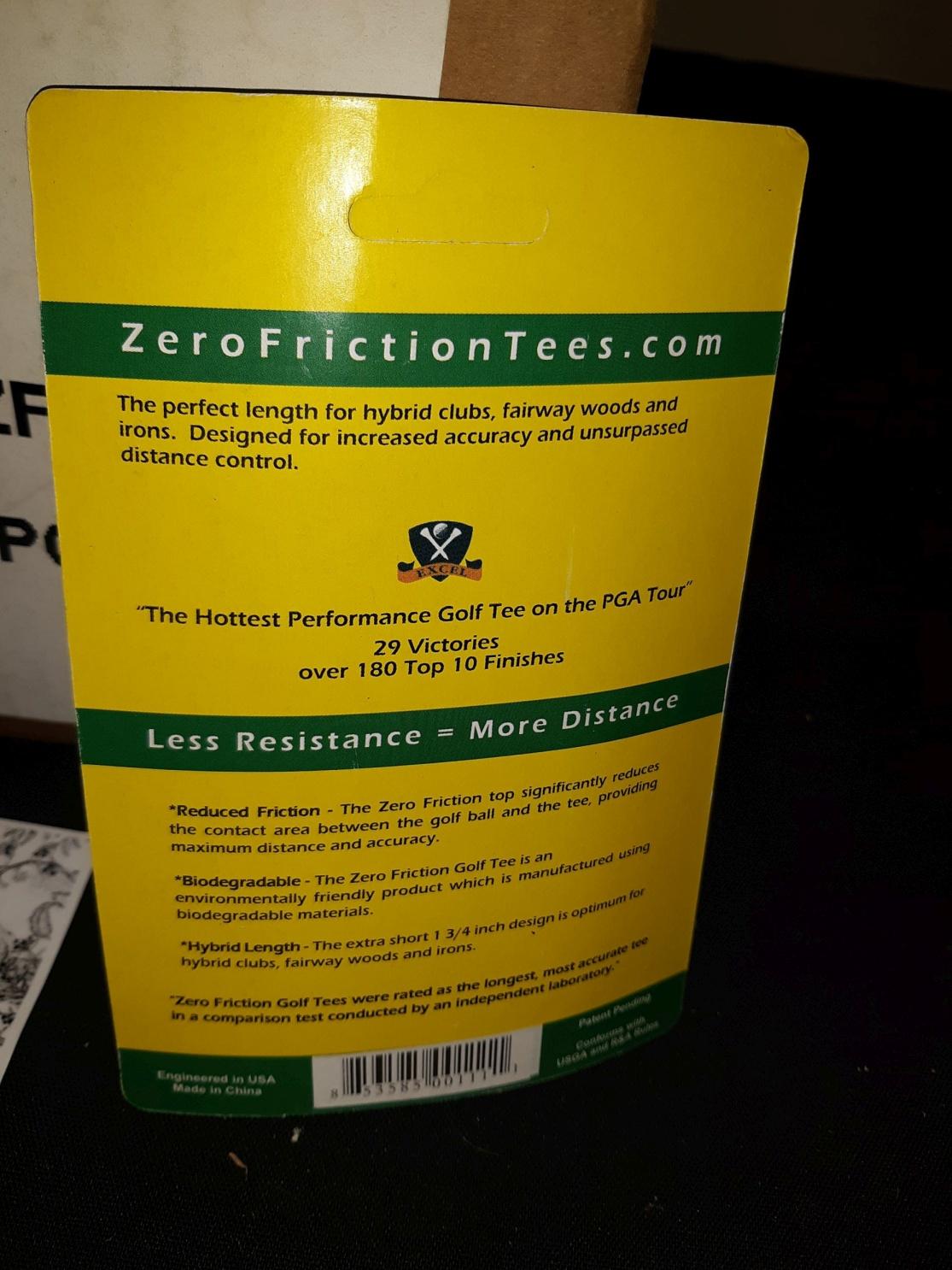 Zero Friction 1 3/4" Golf Tees, 25 tees in a Pack