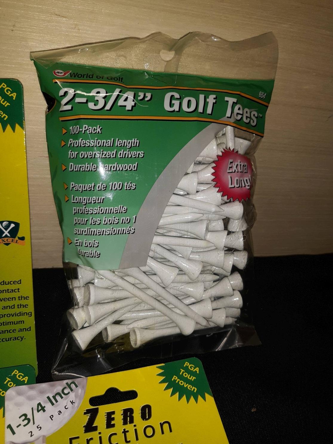 Misc. Golf Tees, All New in Pack