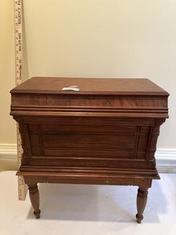 Vintage Solid Wood Sewing Cabinet with Misc Sewing Material (Local Pick Up Only)