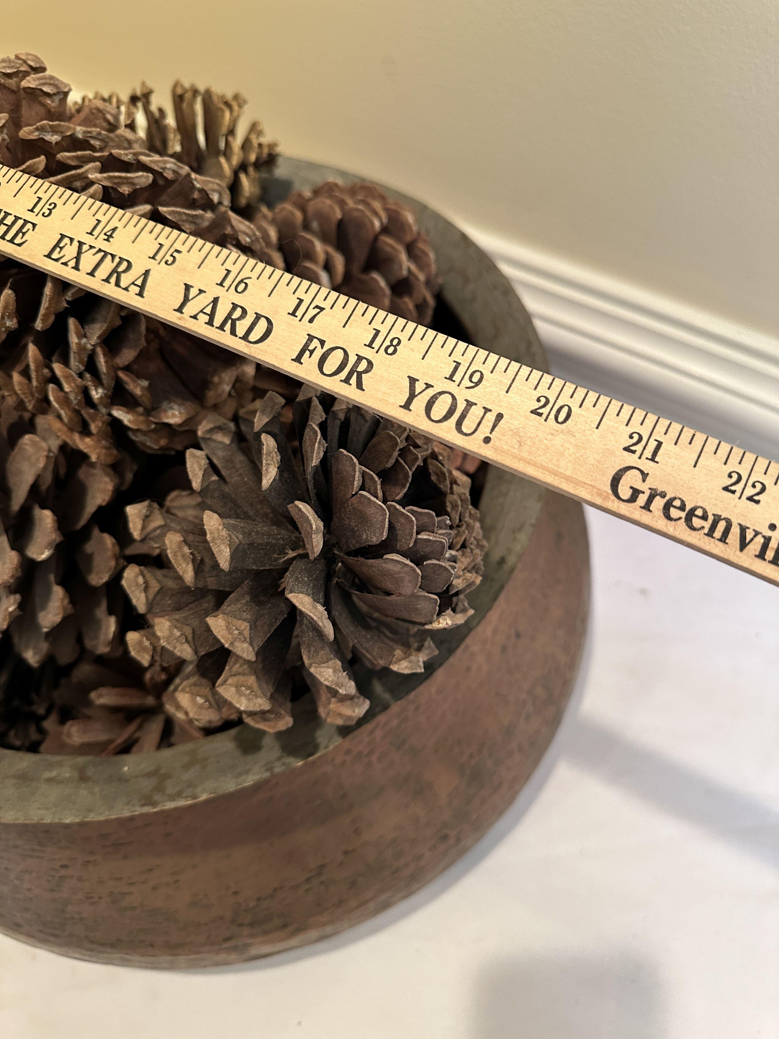 Nice Copper Décor Pot with Pine Cones/Heavy, Large