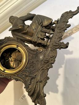 Heavy Cast Mantle Clock/Ansonia with Key