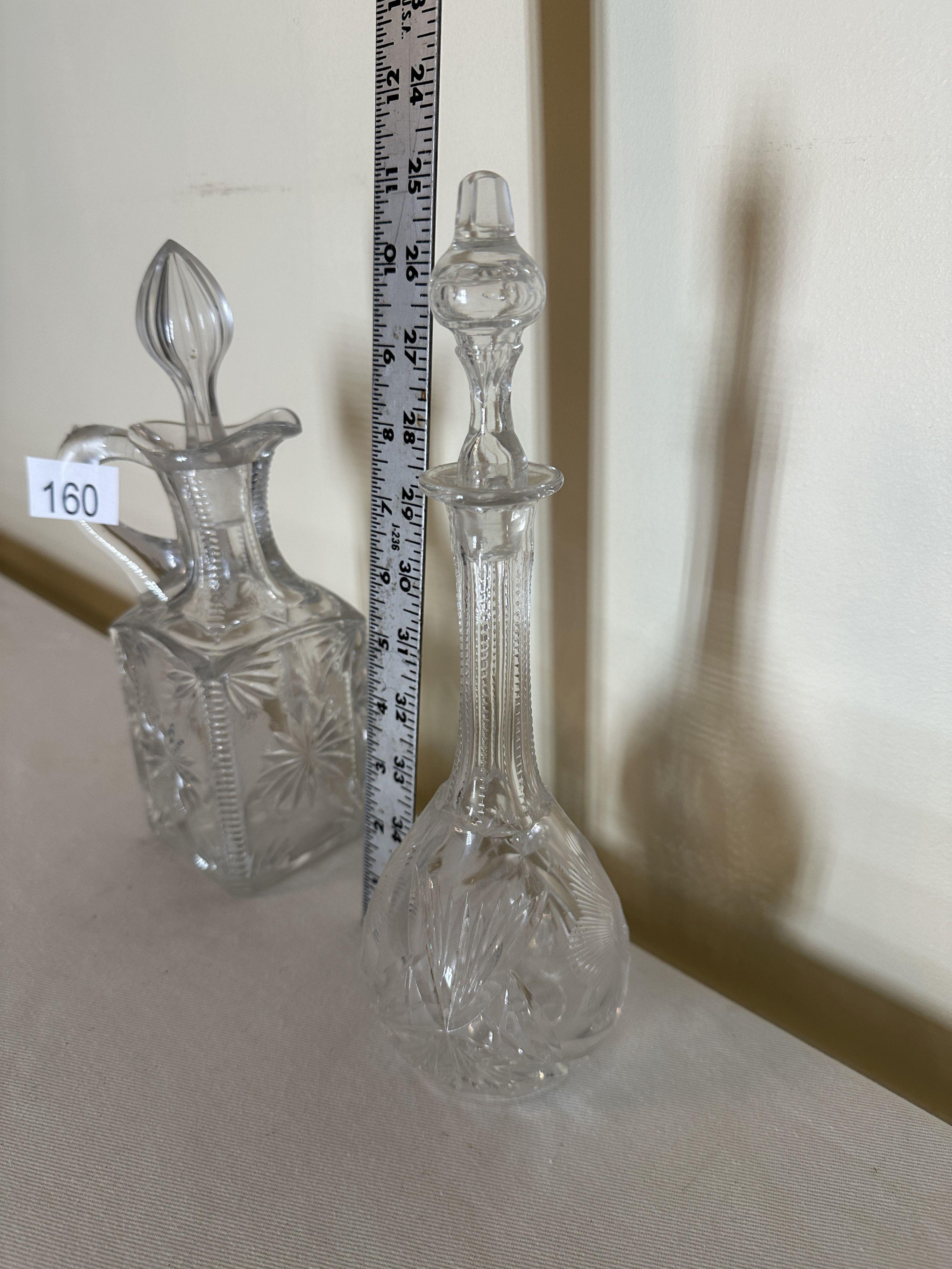 (2) Old Glass Decanters