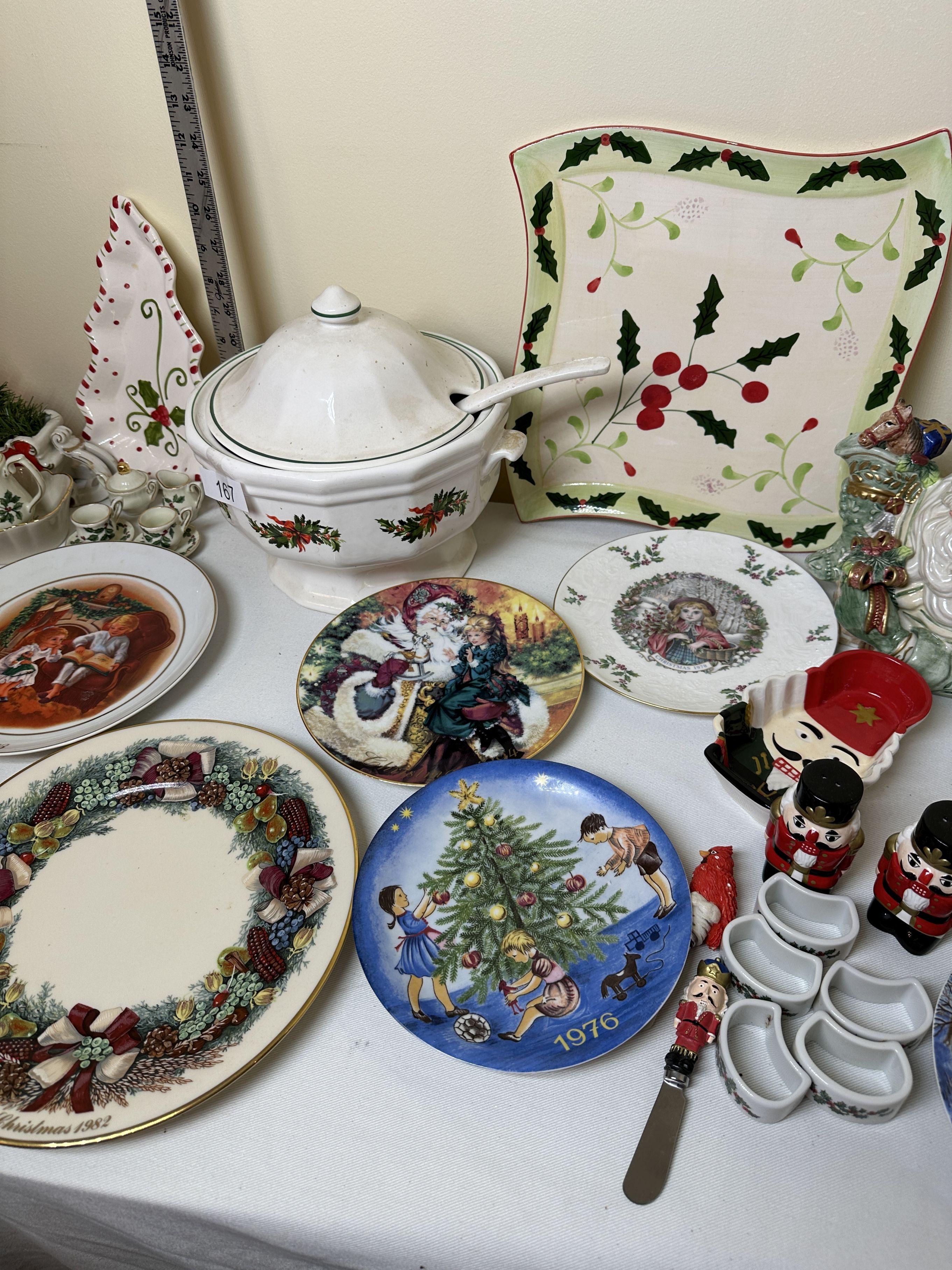 Box Lot/Tureen with Ladle, Napkin Rings, Lenox Plate, Norman Rockwell, AVON, ETC