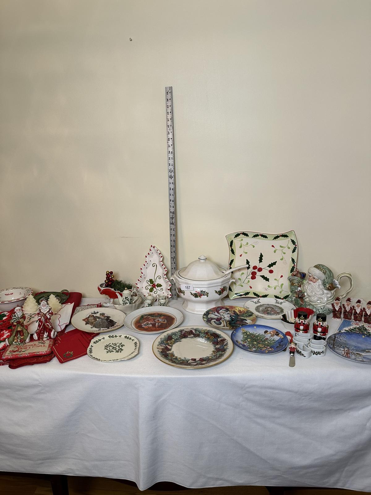 Box Lot/Tureen with Ladle, Napkin Rings, Lenox Plate, Norman Rockwell, AVON, ETC