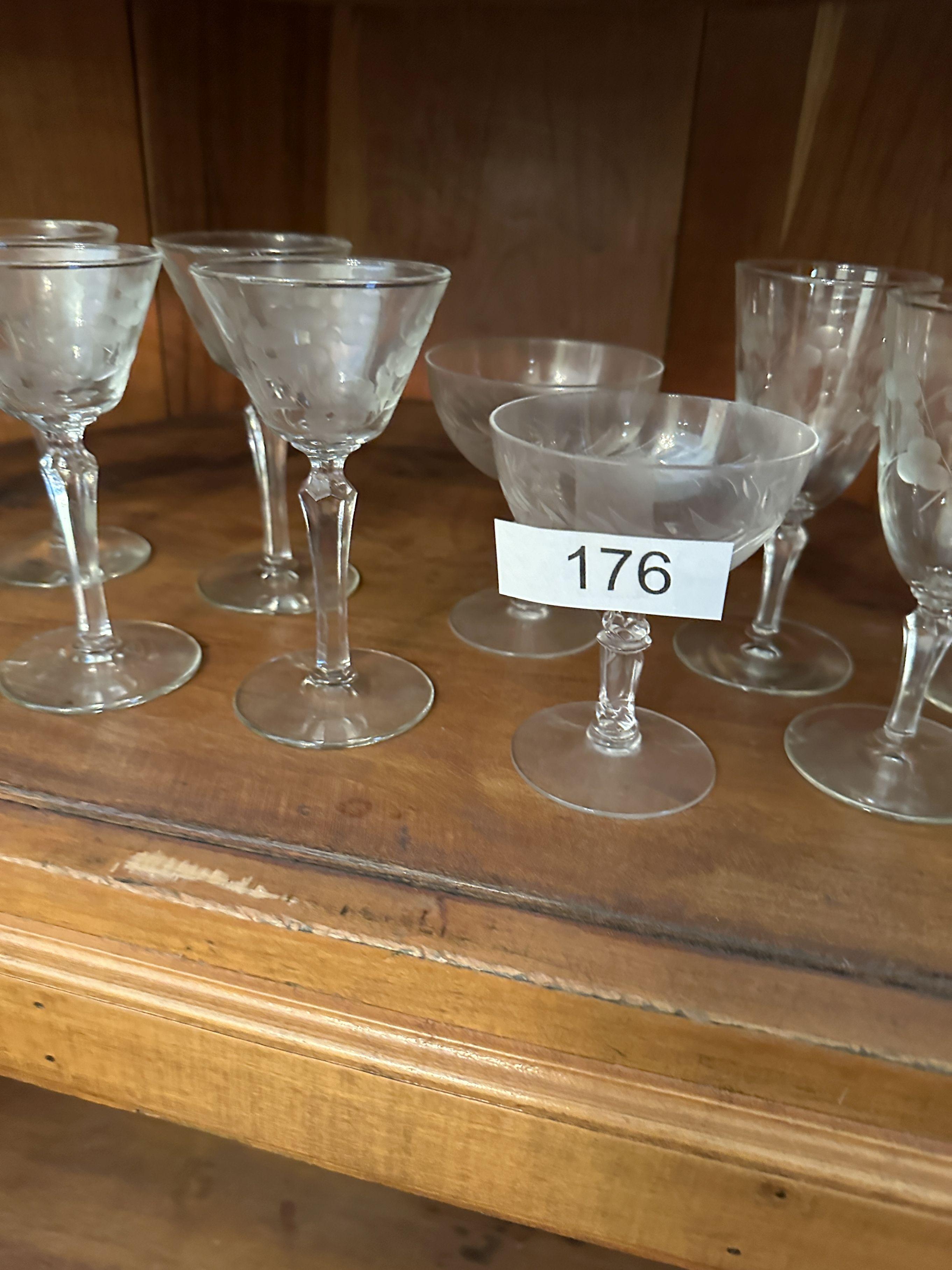 Bottom Shelf Lot/Box Lot/Stemware Glasses (Crystal???)