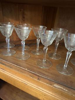 Bottom Shelf Lot/Box Lot/Stemware Glasses (Crystal???)