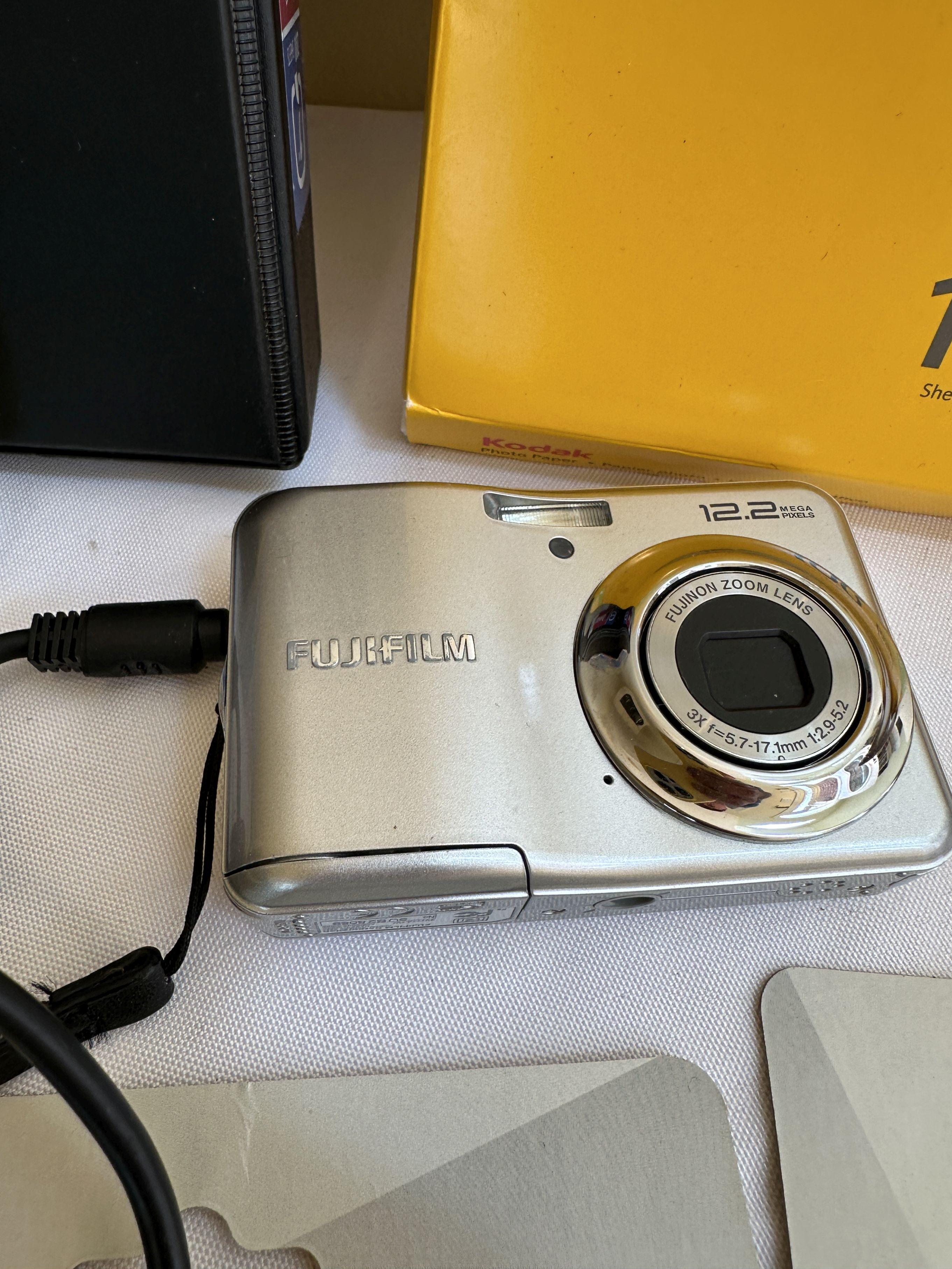 Box Lot/Fuji Film Digital Camera, Memory Cards, Misc Office Supplies
