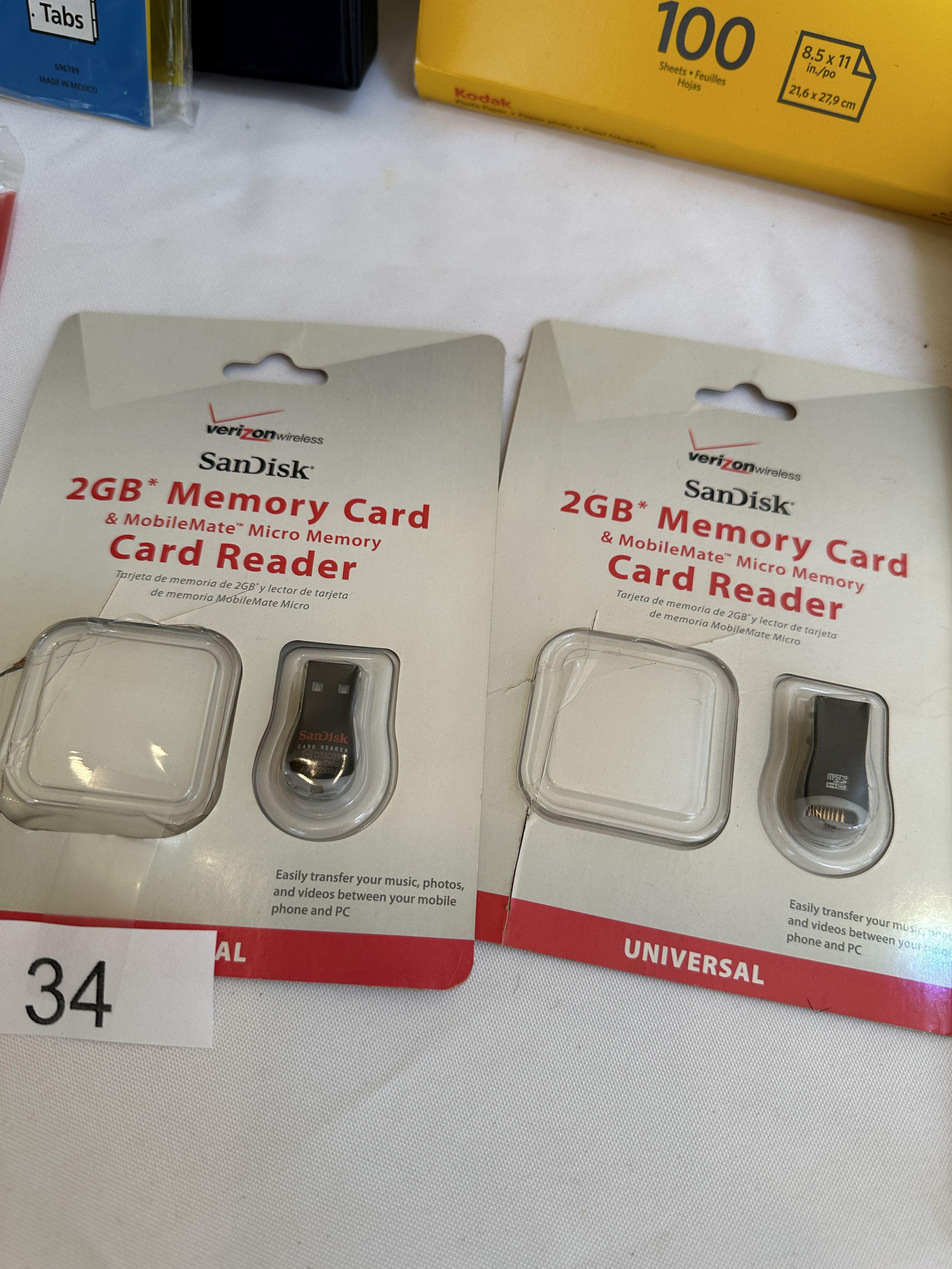 Box Lot/Fuji Film Digital Camera, Memory Cards, Misc Office Supplies