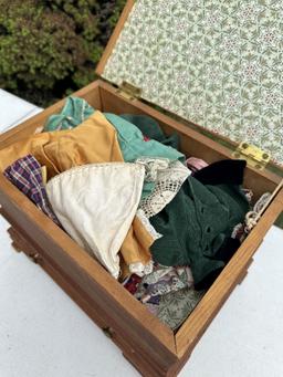 Nice Solid Box Full of Vintage Doll Clothes