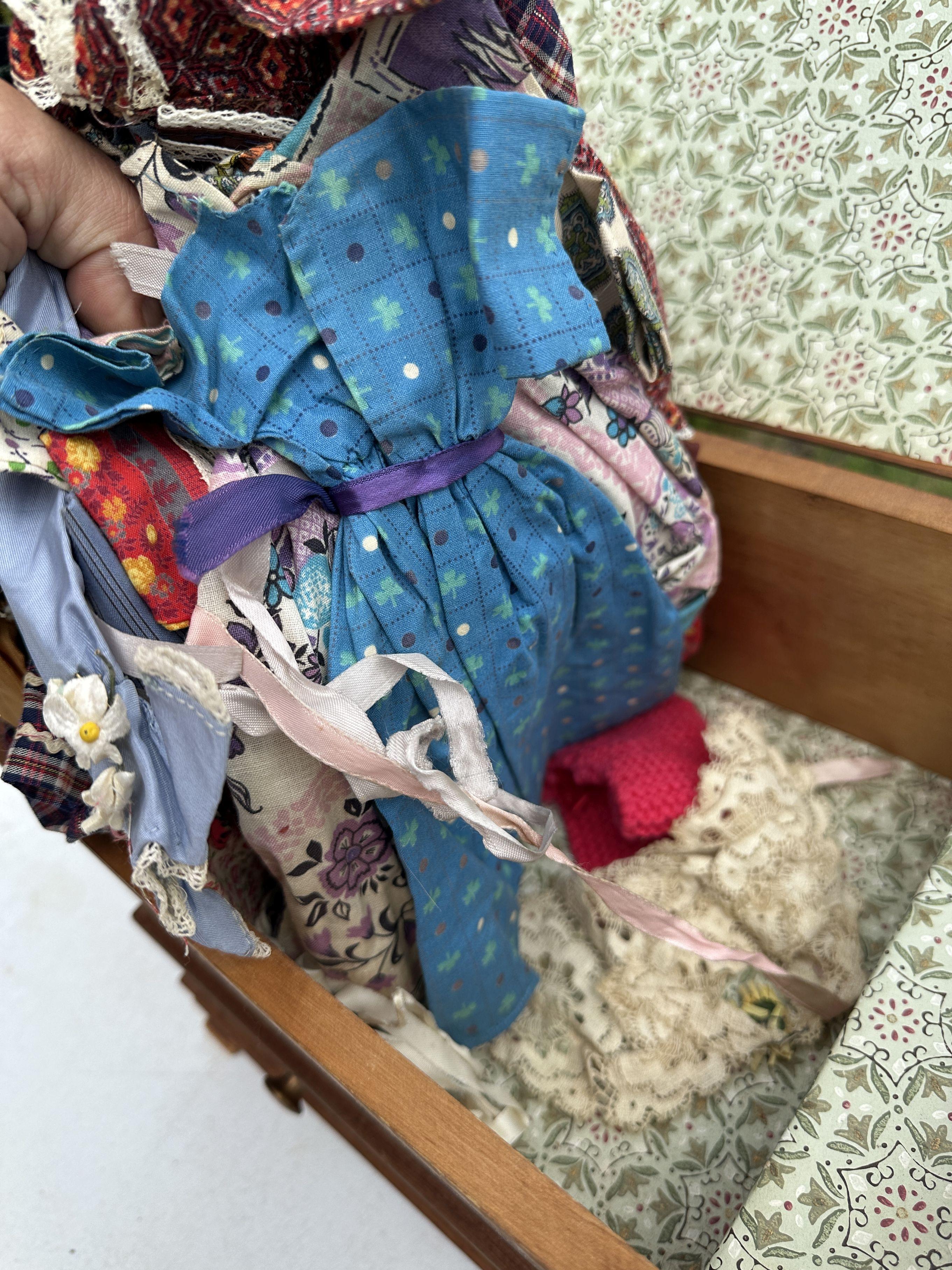 Nice Solid Box Full of Vintage Doll Clothes