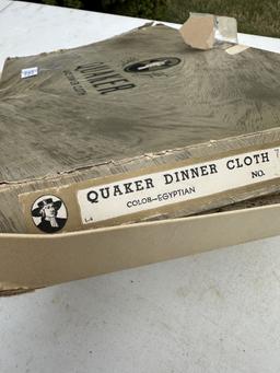 Vintage Quaker Dinner Cloth/72in X 108in