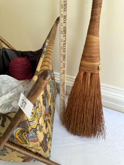 Knitting Bag and Vintage Berea College Student Industries Broom