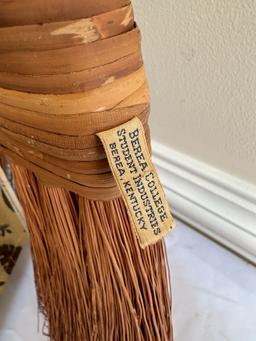 Knitting Bag and Vintage Berea College Student Industries Broom