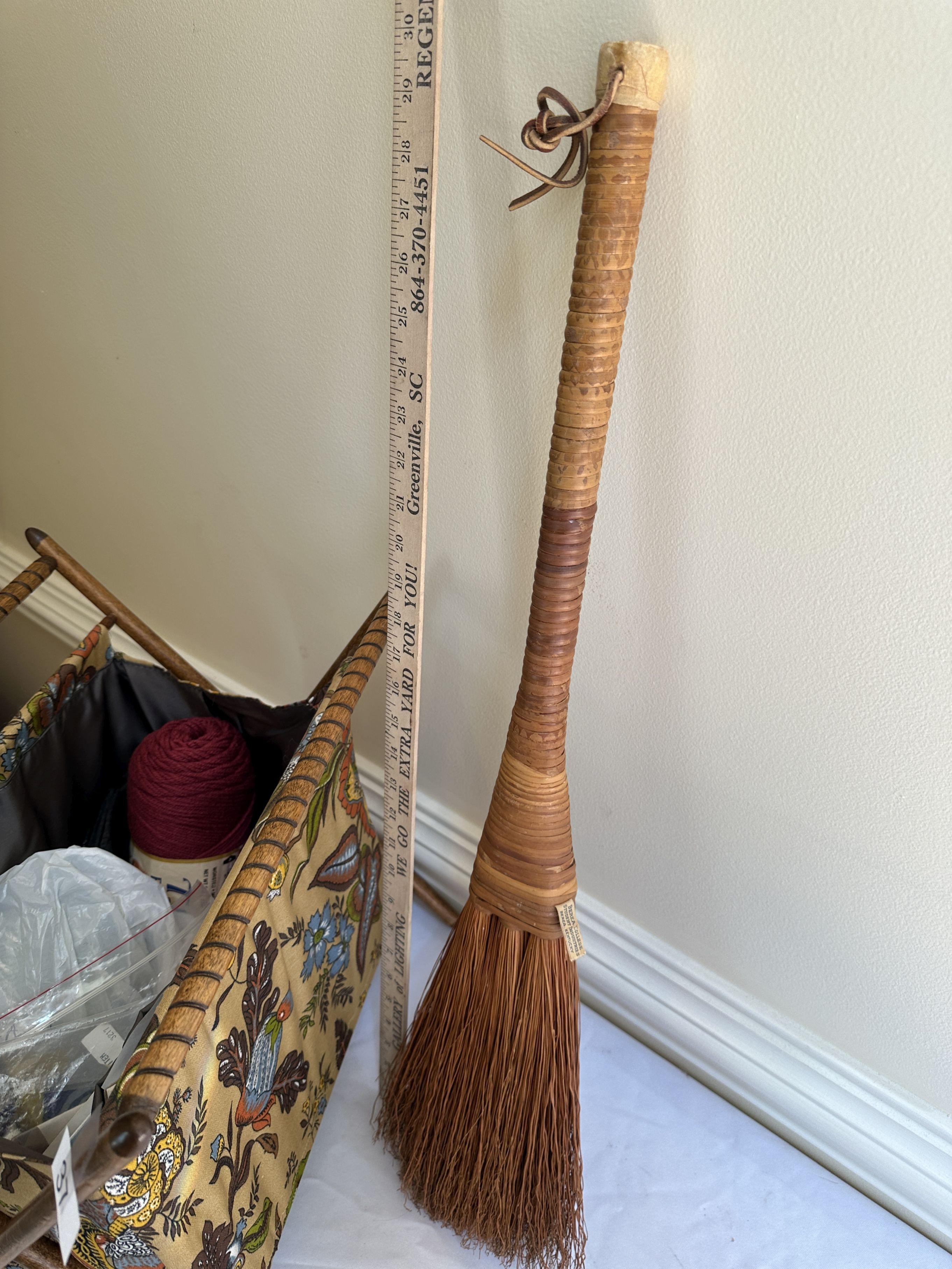 Knitting Bag and Vintage Berea College Student Industries Broom