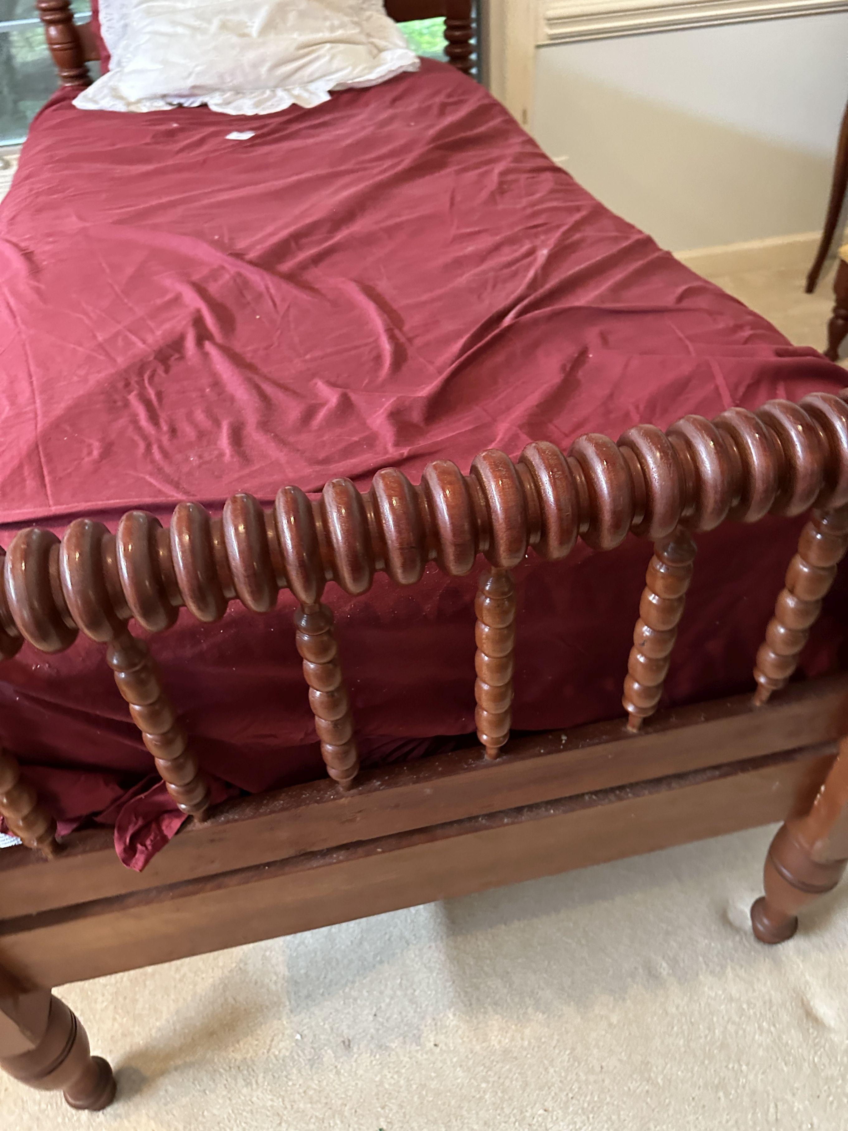 Vintage Empire Style Heavy Spool Twin Size Wooden Bed/Custom Made (Local Pick Up Only)