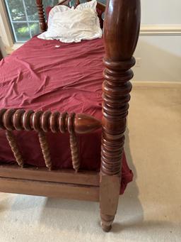 Vintage Empire Style Heavy Spool Twin Size Wooden Bed/Custom Made (Local Pick Up Only)
