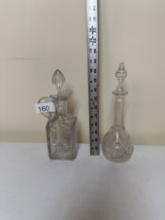 (2) Old Glass Decanters