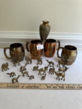 Box Lot/Brass & Copper Décor Pieces