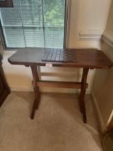 Vintage Nice Checker/Chess Themed Side Table (Local Pick Up Only)