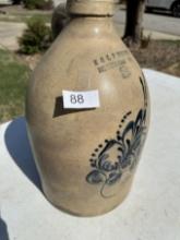 Vintage Stoneware Jug/B & LP Norton, Bennington VT #3