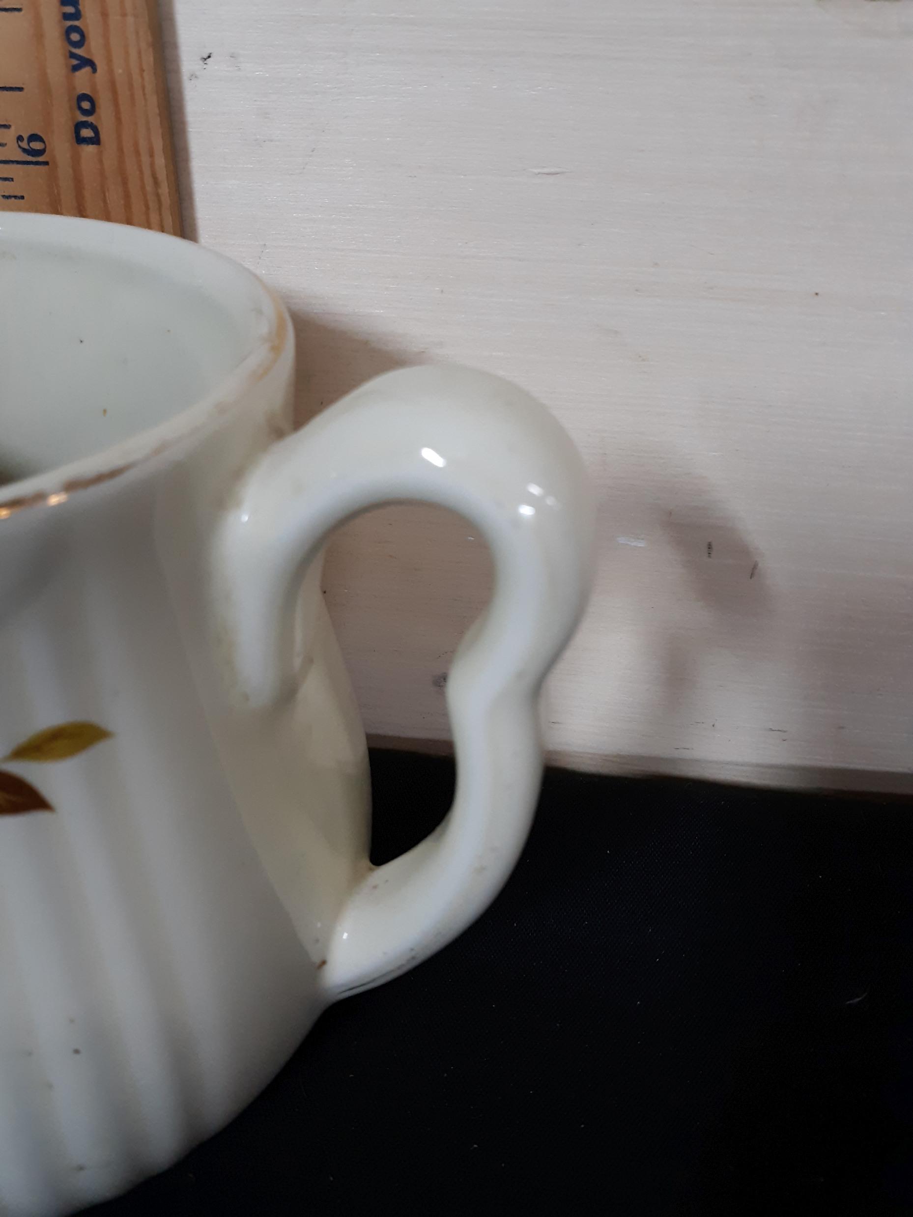 Hall's Jewel T Buttermilk Pitcher Autum Leaf Pattern