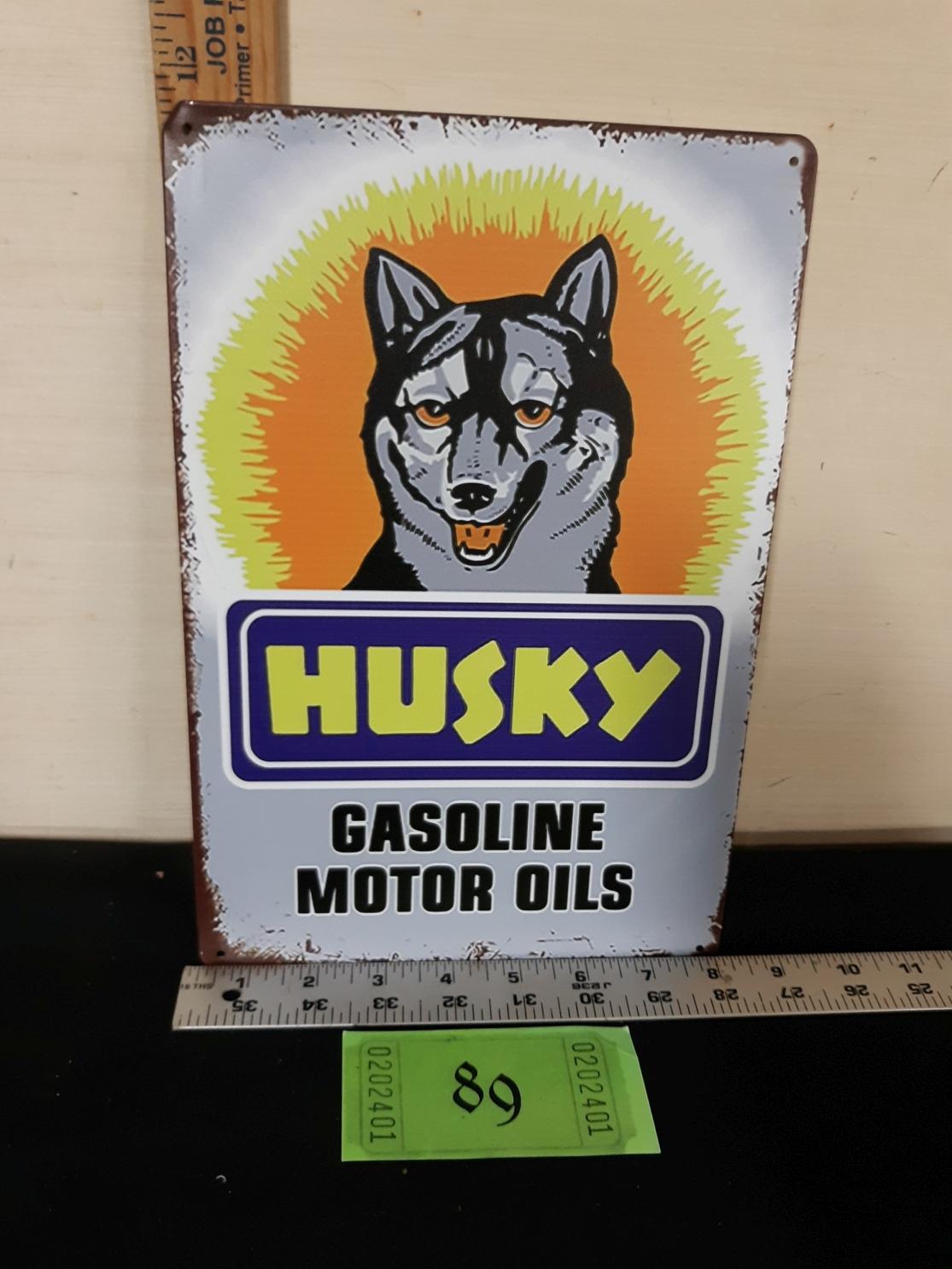 Metal Sign, Husky Gasoline Motor Oils