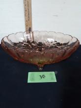 Vintage Indiana Glass Pink Fruit Bowl