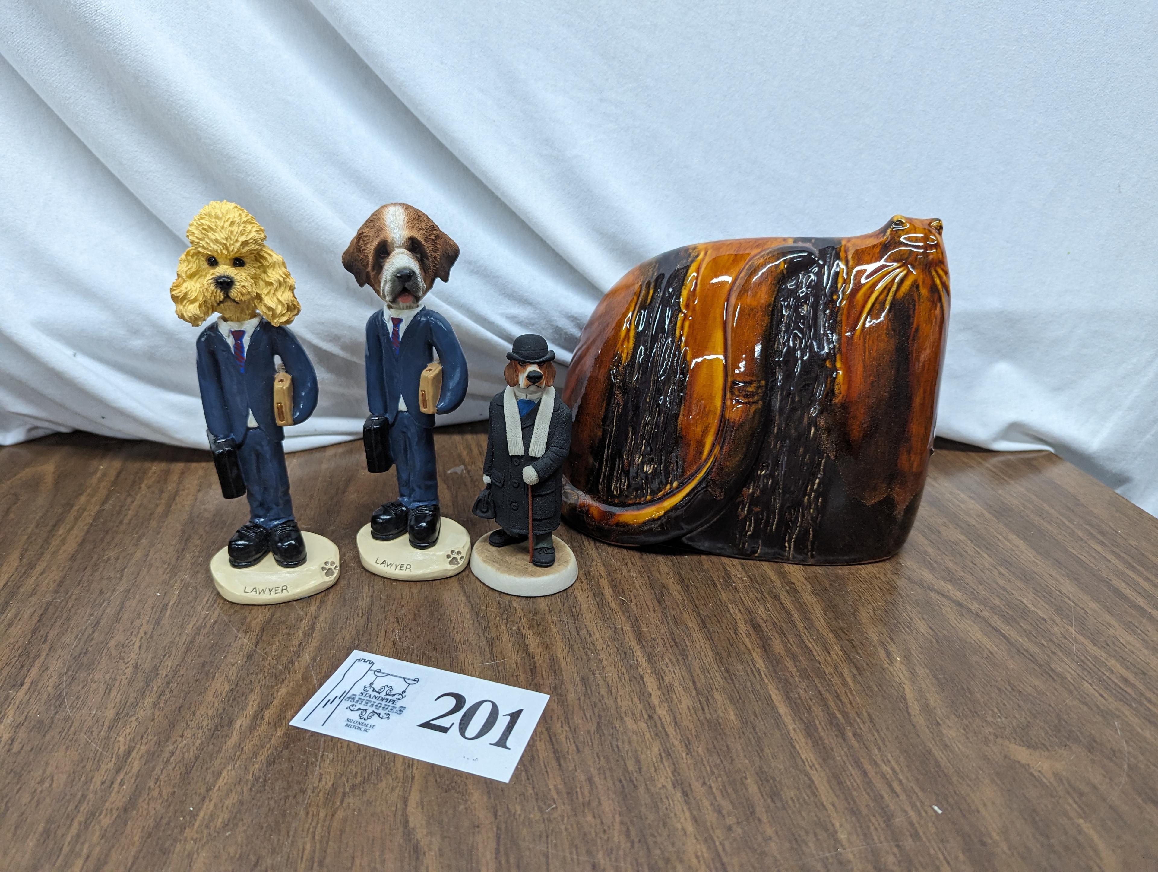 Lawyer Dog Statues, Ceramic Cat