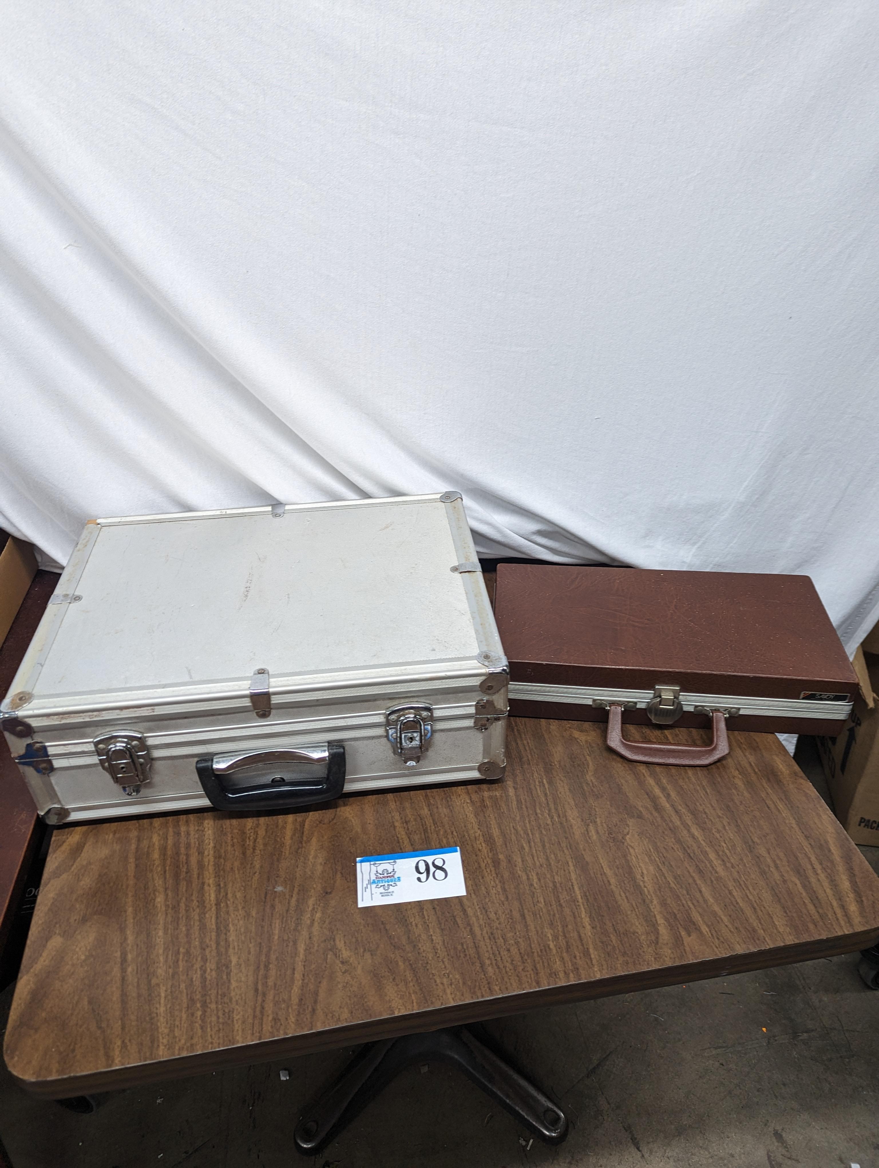 Suitcase Lot, Metal, Brown