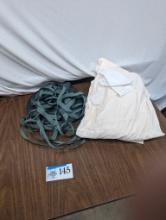 Fabric Lot, Thin Blue Fabric, Tan Fabric, etc