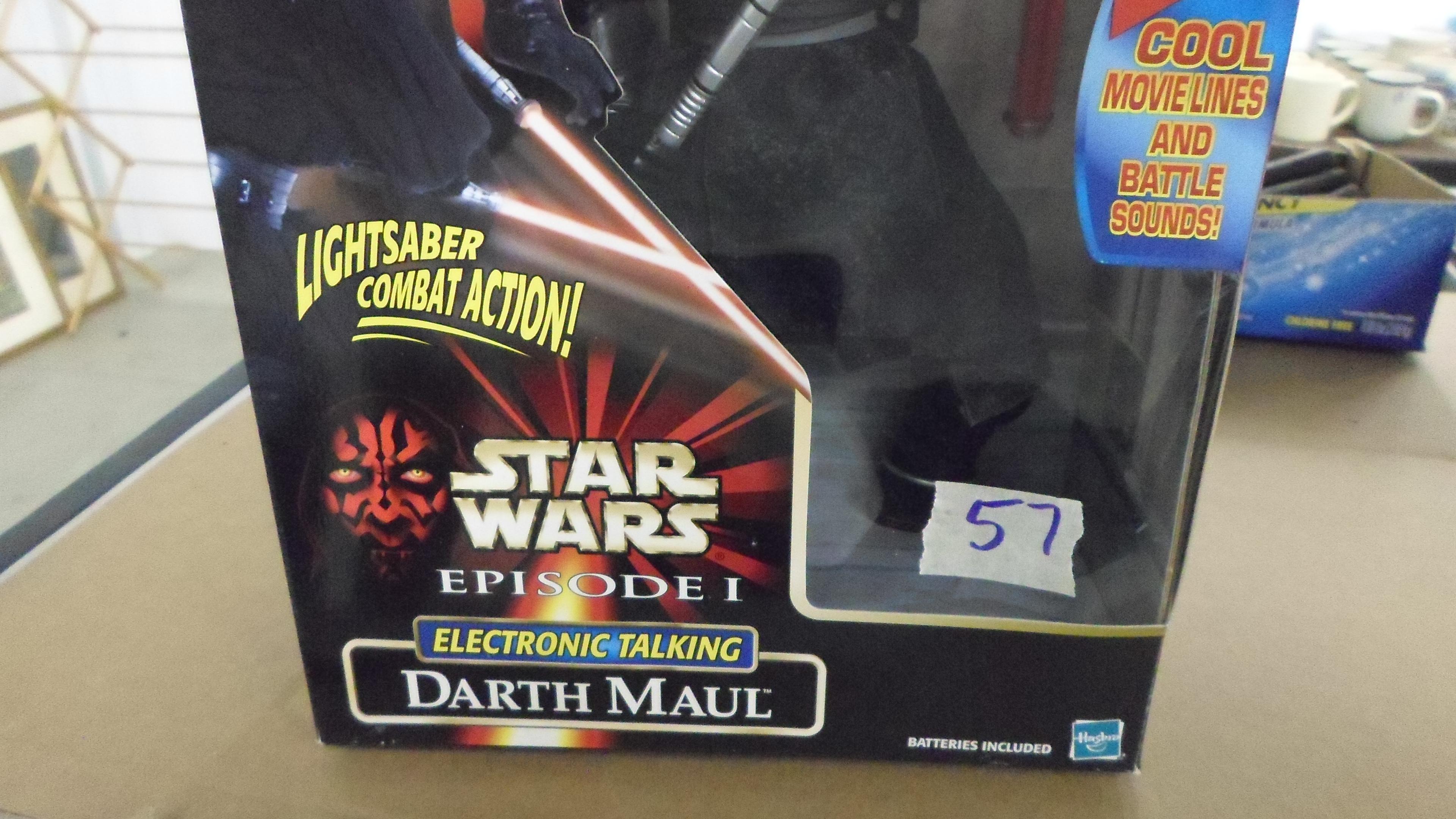 star wars toy, electronic darth maul new in the box