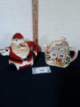 World Bazaar Santa Tea Pot, Christmas Theme Tea Pot