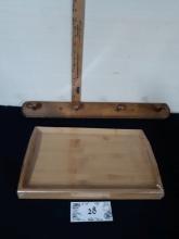 Wooden Serving Tray and Wooden Coat Rack