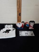 Betty Boop Lot, Tray,  Clock, and Picture Frame
