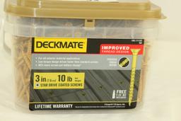 Deckmate #9, 3" Star Drive Coated Screws. 10lb. Container.