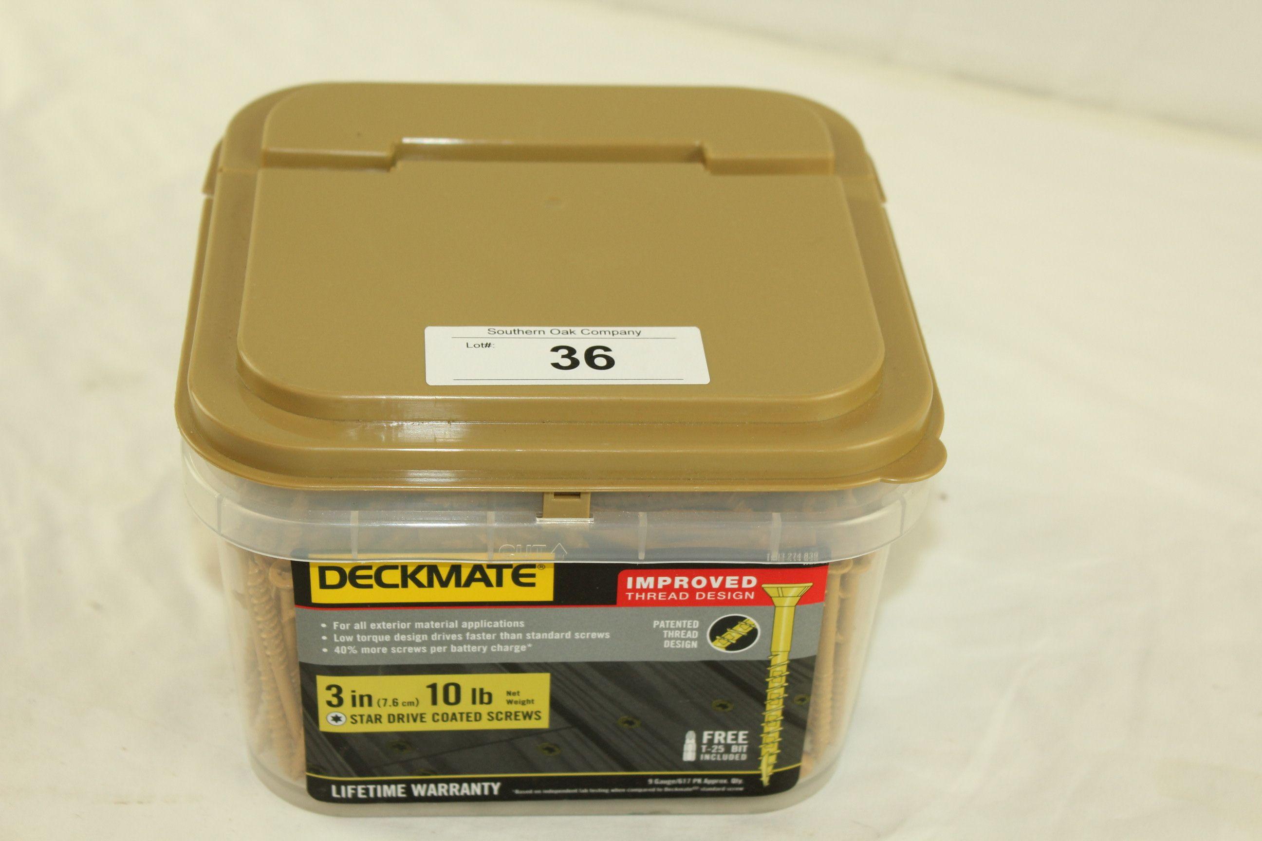 Deckmate #9, 3" Star Drive Coated Screws. 10lb. Container.
