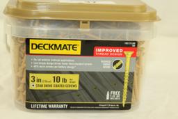 Deckmate #9, 3" Star Drive Coated Screws. 10lb. Container.