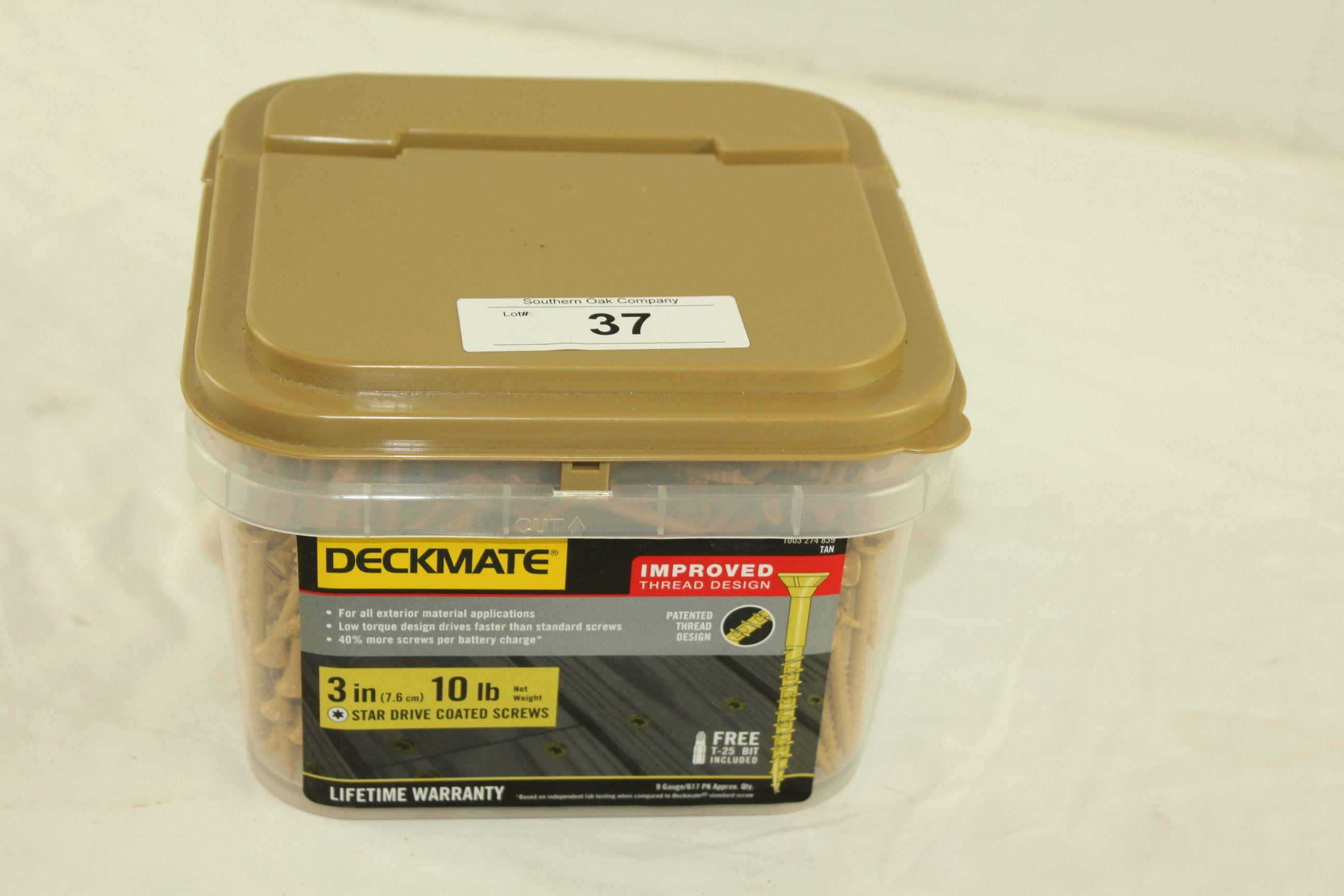 Deckmate #9, 3" Star Drive Coated Screws. 10lb. Container.