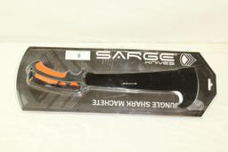 Sarge Knives Jungle Shark Machete w/Nylon Sheath - New!