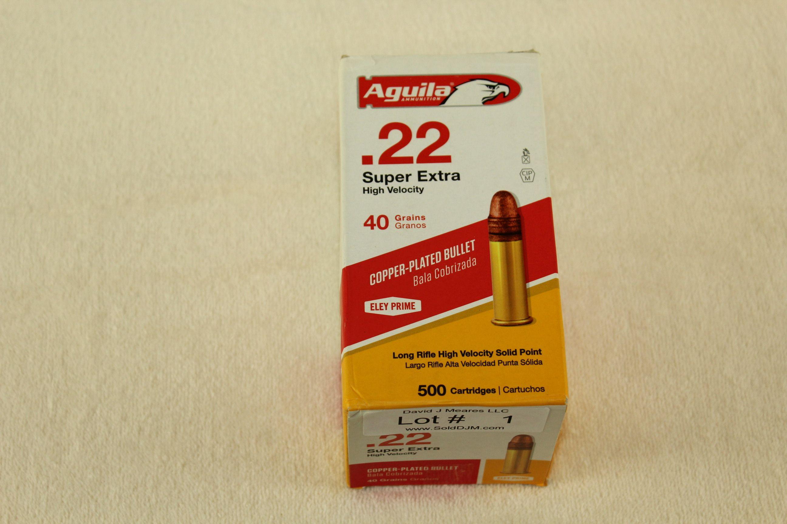 500 Rounds of Aguila .22LR Super Extra HV Ammo