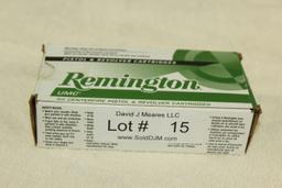 50 Rounds of Remington .380 Auto. 95 Gr. MC Ammo