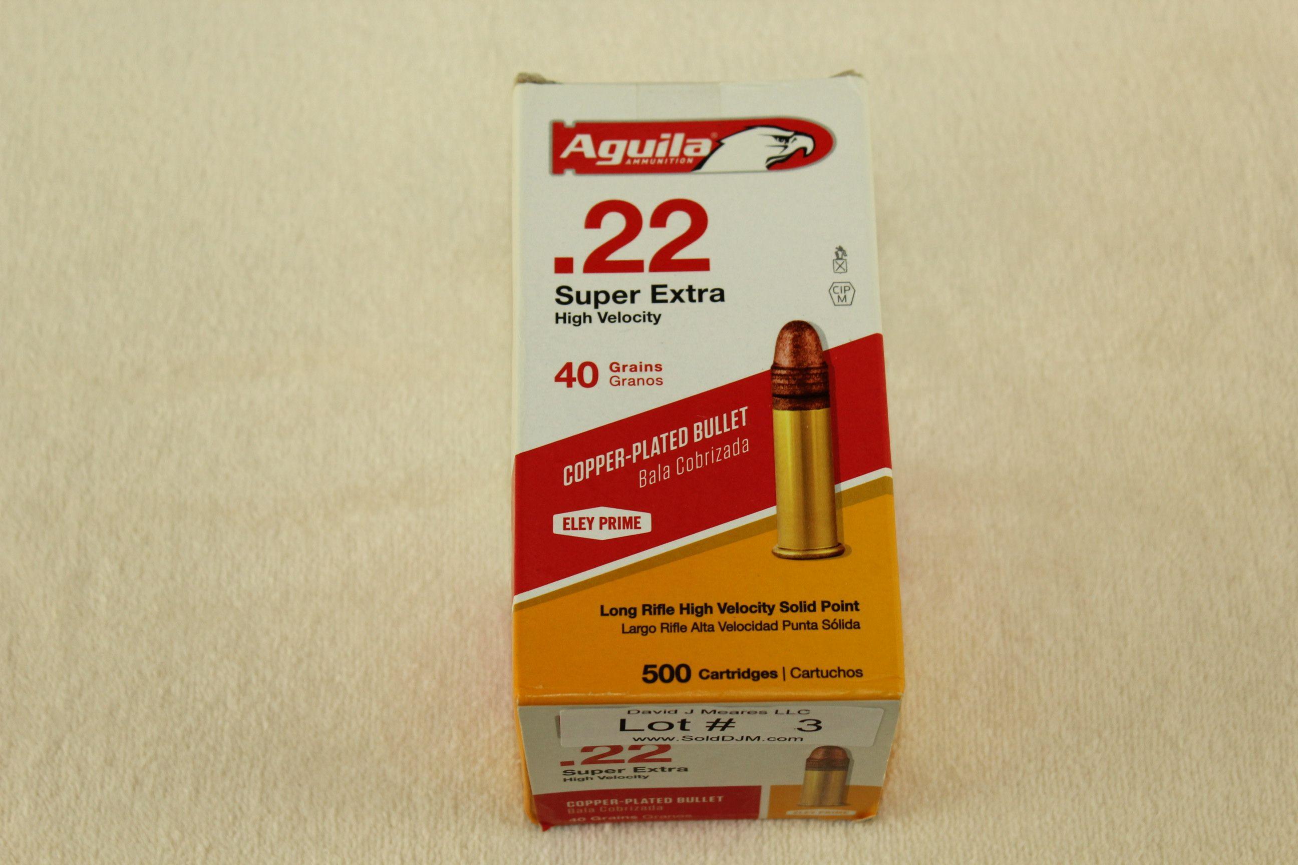 500 Rounds of Aguila .22LR Super Extra HV Ammo