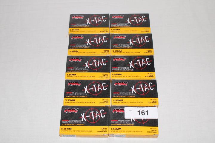 200 Rounds of PMC "X-TAC" 5.56mm 55 Gr. FMJ-BT Ammo