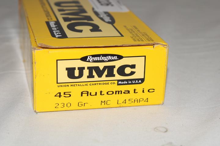 50 Rounds of Remington UMC .45 Auto. 230 Gr. Ammo