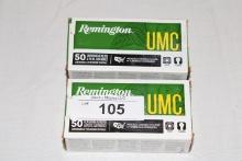 100 Rounds of Remington 9mm Luger 115 Gr. FMJ Ammo