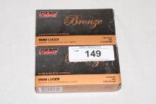 100 Rounds of PMC "Bronze" 9mm Luger 124 Gr. FMJ Ammo